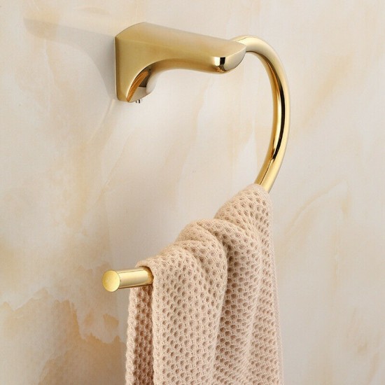 Stijlvolle handdoekhaak goudkleurig