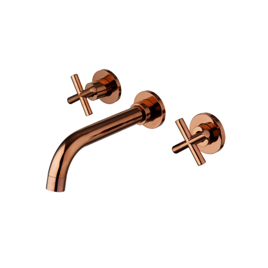 Stijlvolle inbouw kraan wastafel rose goud