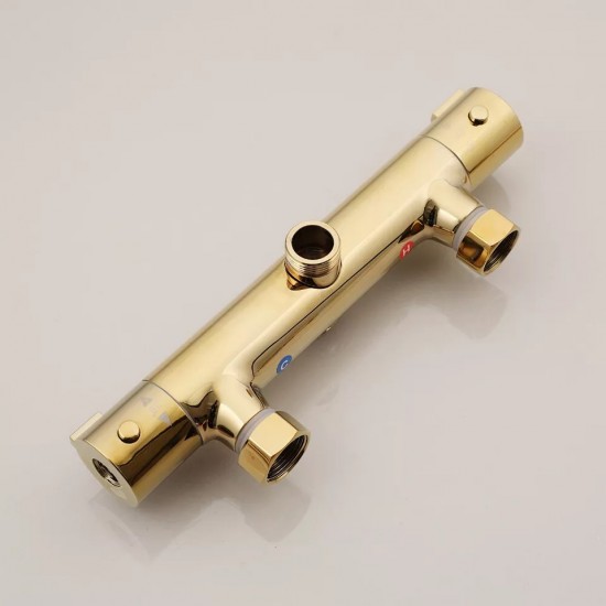 Thermostatische goudkleurige doucheset