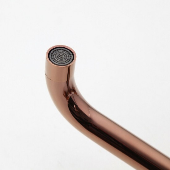 Uitloop inbouw kraan wastafel rose goud