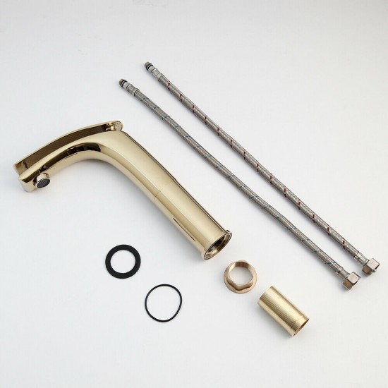 Wastafel kraan hoog goudkleurig