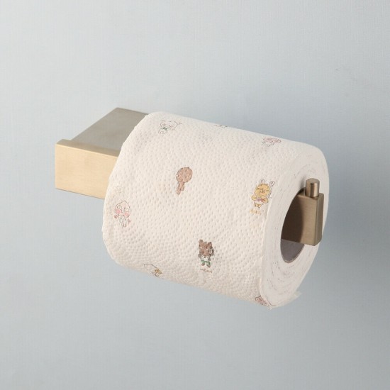 Wc rol houder mat goud