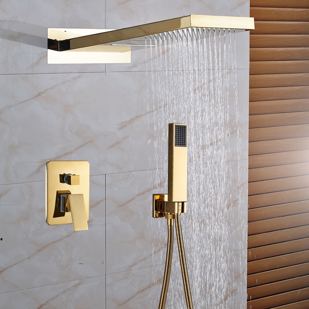 violist smeren Regan Luxe gouden douche - Gepolijst goud - Goudenkranen.nl | De Gouden kranen en  douche-set specialist van Nederland