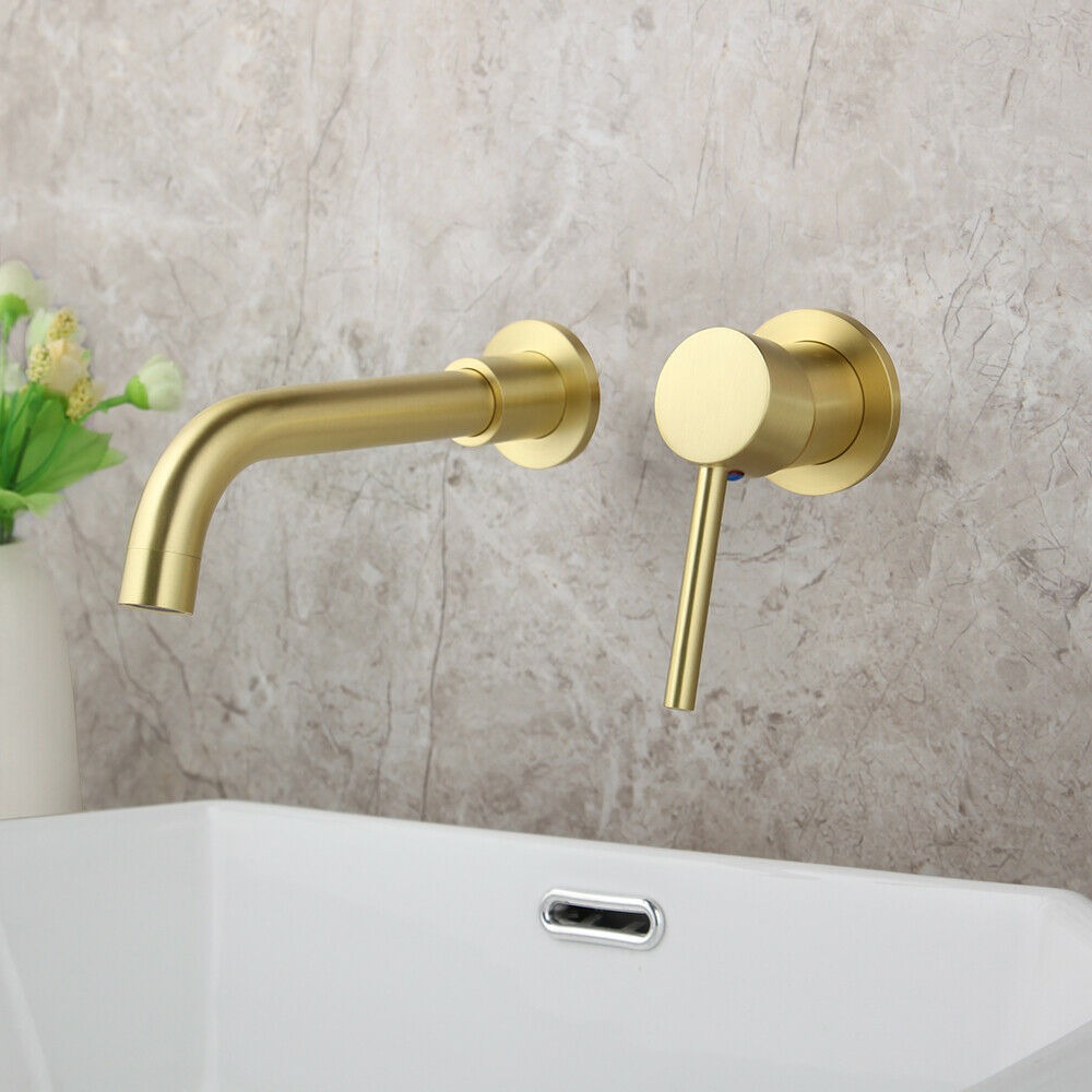 Vooruitgaan Herformuleren Wauw Muur kraan mat goud - Geborsteld goud - Goudenkranen.nl | De Gouden kranen  en douche-set specialist van Nederland