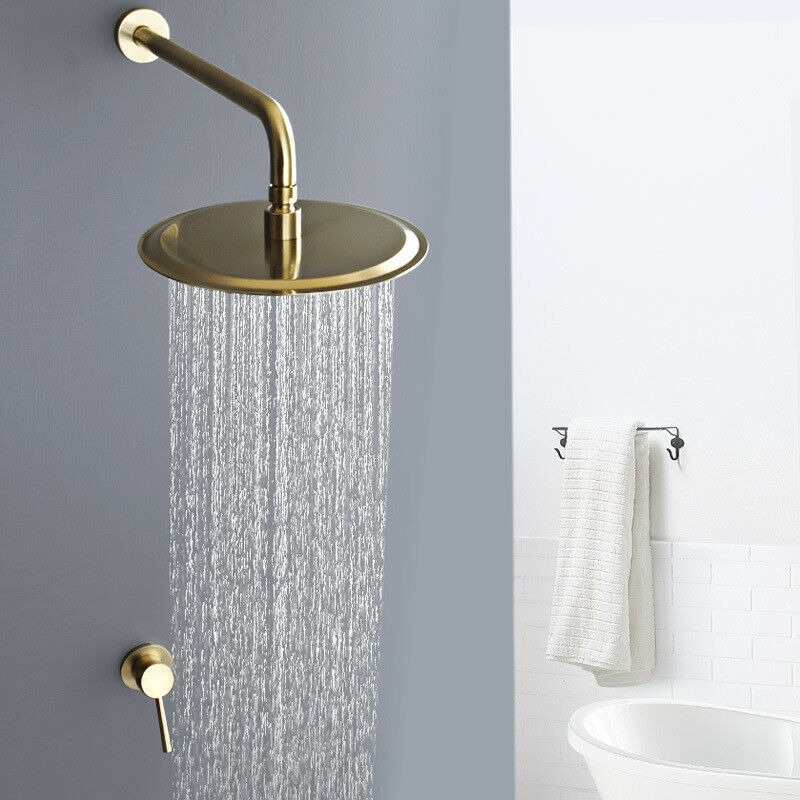 Ringlet Nebu Hoofd Geborsteld mat gouden douche - Geborsteld goud - Goudenkranen.nl | De Gouden  kranen en douche-set specialist van Nederland